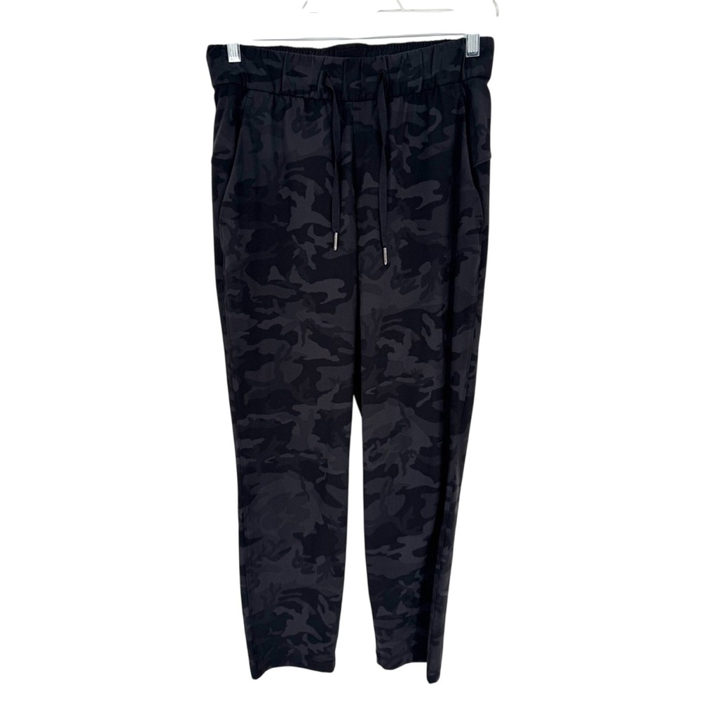 Lululemon On The Fly 7/8 Pant 27" Pull On Incognito Camo Multi Grey 4 Athleisure
